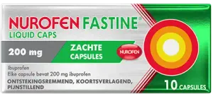 Nurofen Fastline Liquid Caps 200 mg, Zachte Capsules