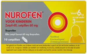 Nurofen voor Kinderen Zetpil-60, Zetpillen 60mg
